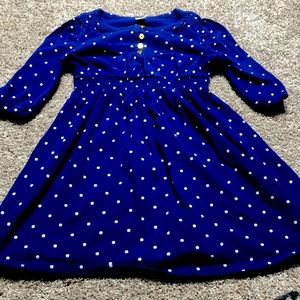 5T Old Navy blue polka dot dress